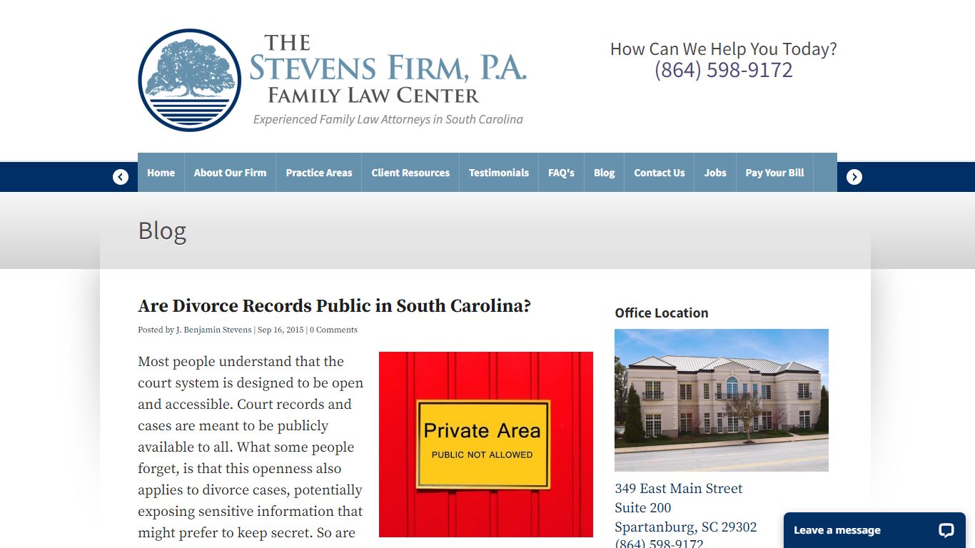 Are Divorce Records Public in South Carolina? | The Stevens Firm, P.A.